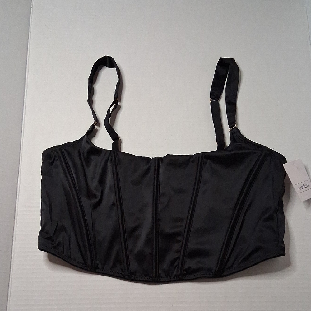 Auden Black Satin Bandeau